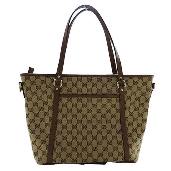 GUCCI Authentic Brown Canvas Shoulder Bag - Picture 2 of 14